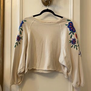 Zara trafaluc crop sweatshirt